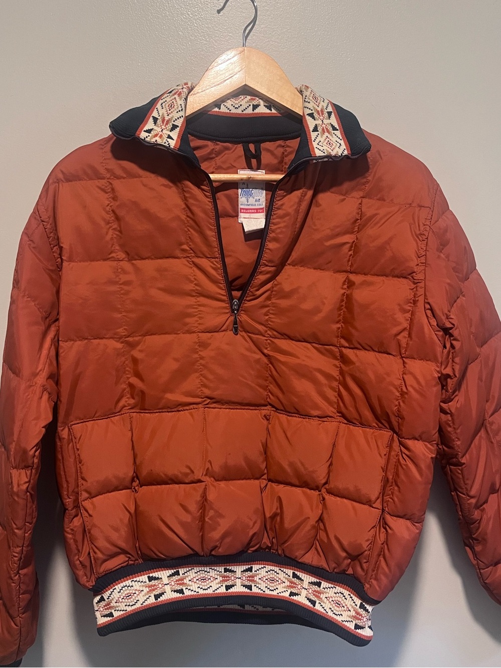 Vintage A Frostline Kit Quilted Half-Zip Puffer Jacket